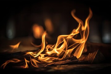 Fire flames close up