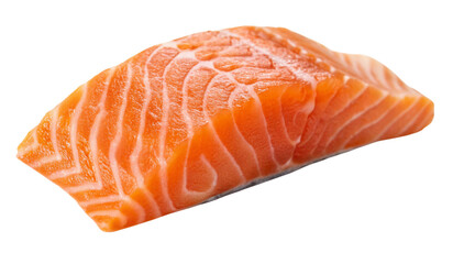 Fresh salmon fillet garnished