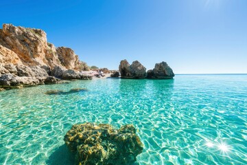 Coastal paradise, calm waters