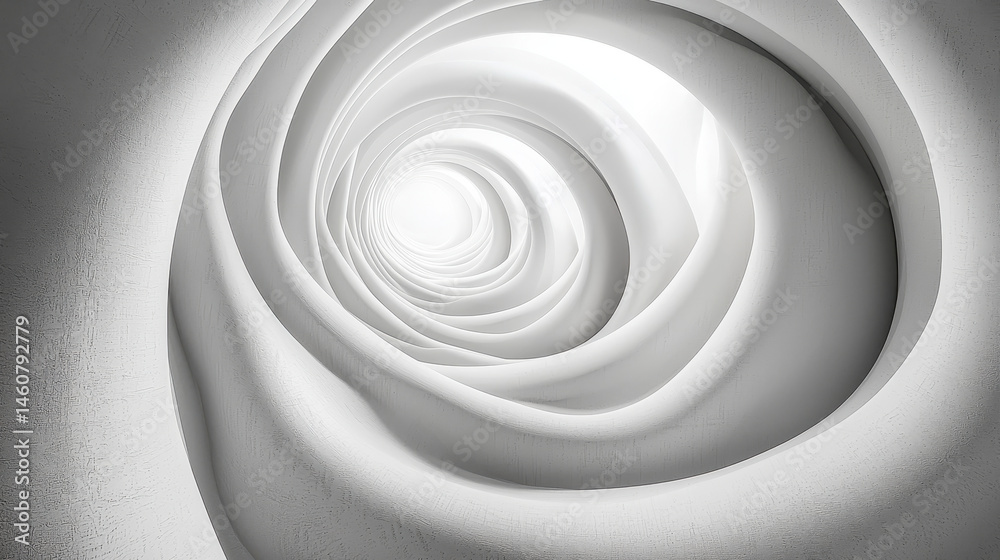 Poster a dynamic 4k background features realistic spirals creating a mesmerizing 3d effect from a side angl