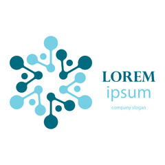 molecule atom logo design