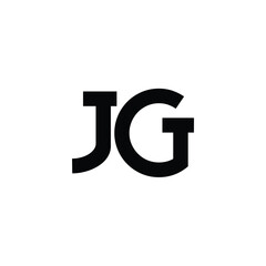 JG monogram logo design letter text name symbol monochrome logotype alphabet character simple logo