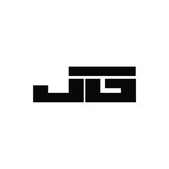 JG monogram logo design letter text name symbol monochrome logotype alphabet character simple logo