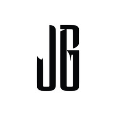 JG monogram logo design letter text name symbol monochrome logotype alphabet character simple logo