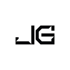JG monogram logo design letter text name symbol monochrome logotype alphabet character simple logo