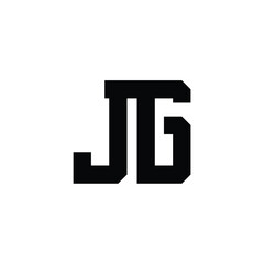 JG monogram logo design letter text name symbol monochrome logotype alphabet character simple logo