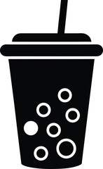 bubble tea cup icon vector illustration