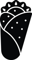 burrito wrap icon vector illustration
