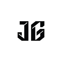 JG monogram logo design letter text name symbol monochrome logotype alphabet character simple logo