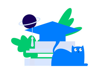 Character reading quietly vector concept operation hand drawn illustration
