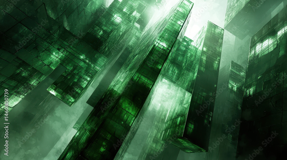 Poster expressive 3d background showing realistic depth with side angle perspective in 4k resolution, creat