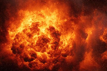 Fiery explosion in space
