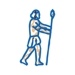 homo sapiens human evolution icon doodle illustration