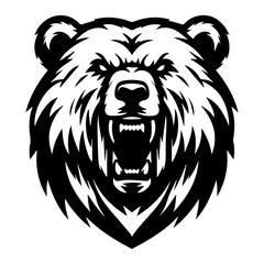 polar bear head vector