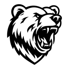 polar bear head vector