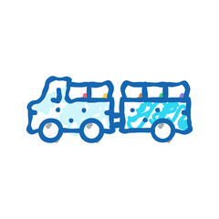 wooden toy baby icon doodle illustration