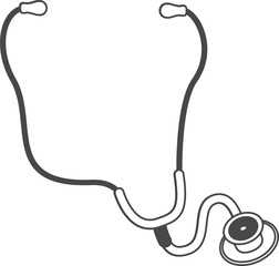 Acoustic stethoscope illustration.