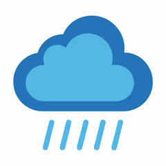 rain cloud silhouette vector illustration