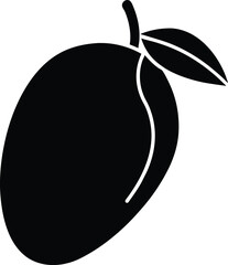 mango with pit icon vector illustration