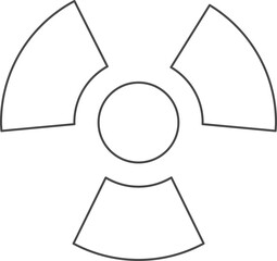 Science items icon. Radiation sign.