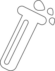 Science items icon. Test tube.