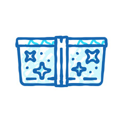 lunch box kids container icon doodle illustration