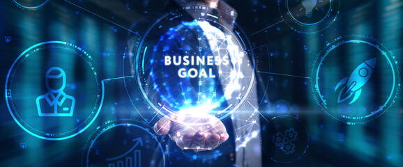 Business goal concept.Business, Technology, Internet and network concept.