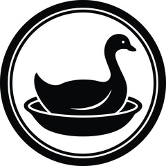 peking duck dish icon vector illustration