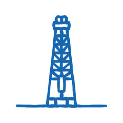 oil derrick petroleum engineer icon doodle illustration