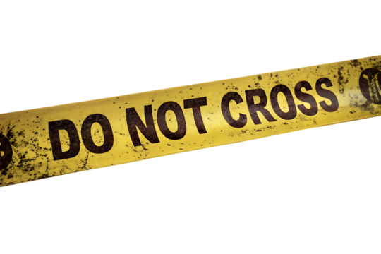 do not cross yellow warning tape