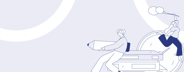 Character reading quietly vector concept operation hand drawn illustration
