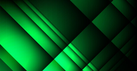 Emerald Green Geometric Gradient Background with Angular Shadows, Modern Graphic Design Element for Digital Art Projects and Creative Presentations