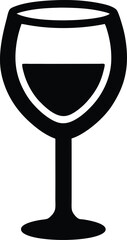Wine Glass Icon Vector Illustration