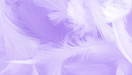 Obraz premium Digital lavender and white soft feathers and fur pattern texture background Pastel purple