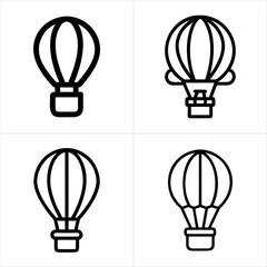 Naklejka premium air balloon icon set 