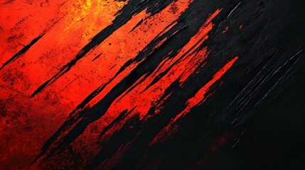 Abstract Red and Black Textured Background with Dynamic Brush Strokes