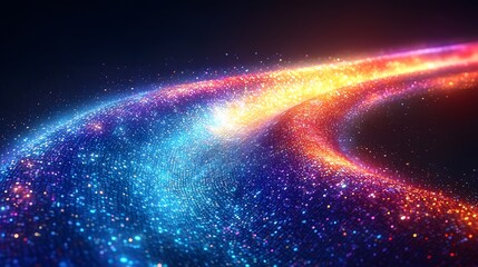 Obraz premium a close up of a colorful galaxy with a black background