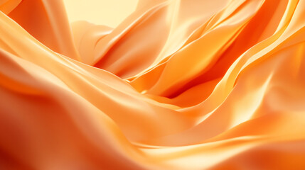 Fototapeta premium Abstract flowing design composed of smooth, wave-like forms in a gradient of warm colors, The smooth transitions between soft colors.