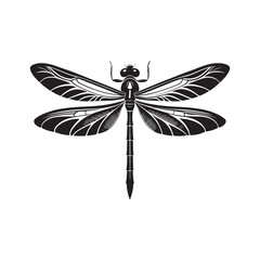 dragonfly vector silhouette clip art logo illustration