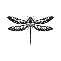 dragonfly vector silhouette clip art logo illustration