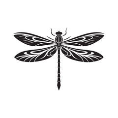 dragonfly vector silhouette clip art logo illustration