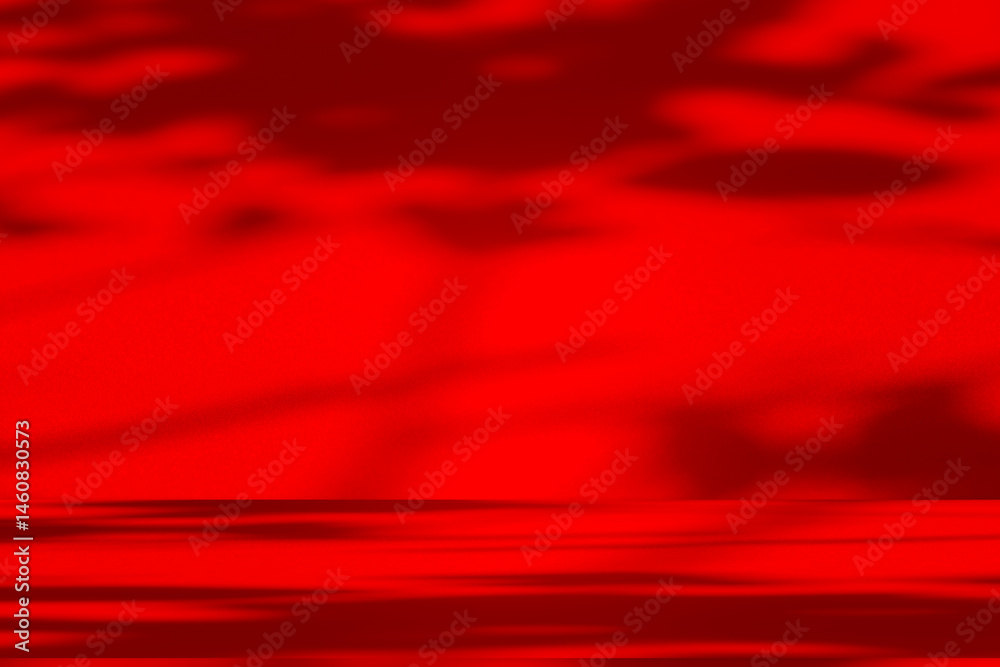 Leinwandbilder wall interior background, studio and backdrops show products.with shadow from window color red backg