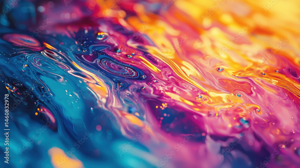 Poster abstract modern 3d background featu vibrant realistic colors and an expressionistic design captured 