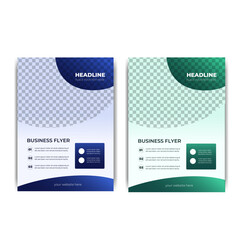 a bundle of 2 templates of a4 flyer, Flyer template layout design. business flyer, brochure, magazine or flier mockup in bright colors. perfect for creative professional business. vector template