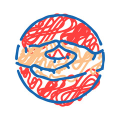 dhyana mudra buddhism icon doodle illustration