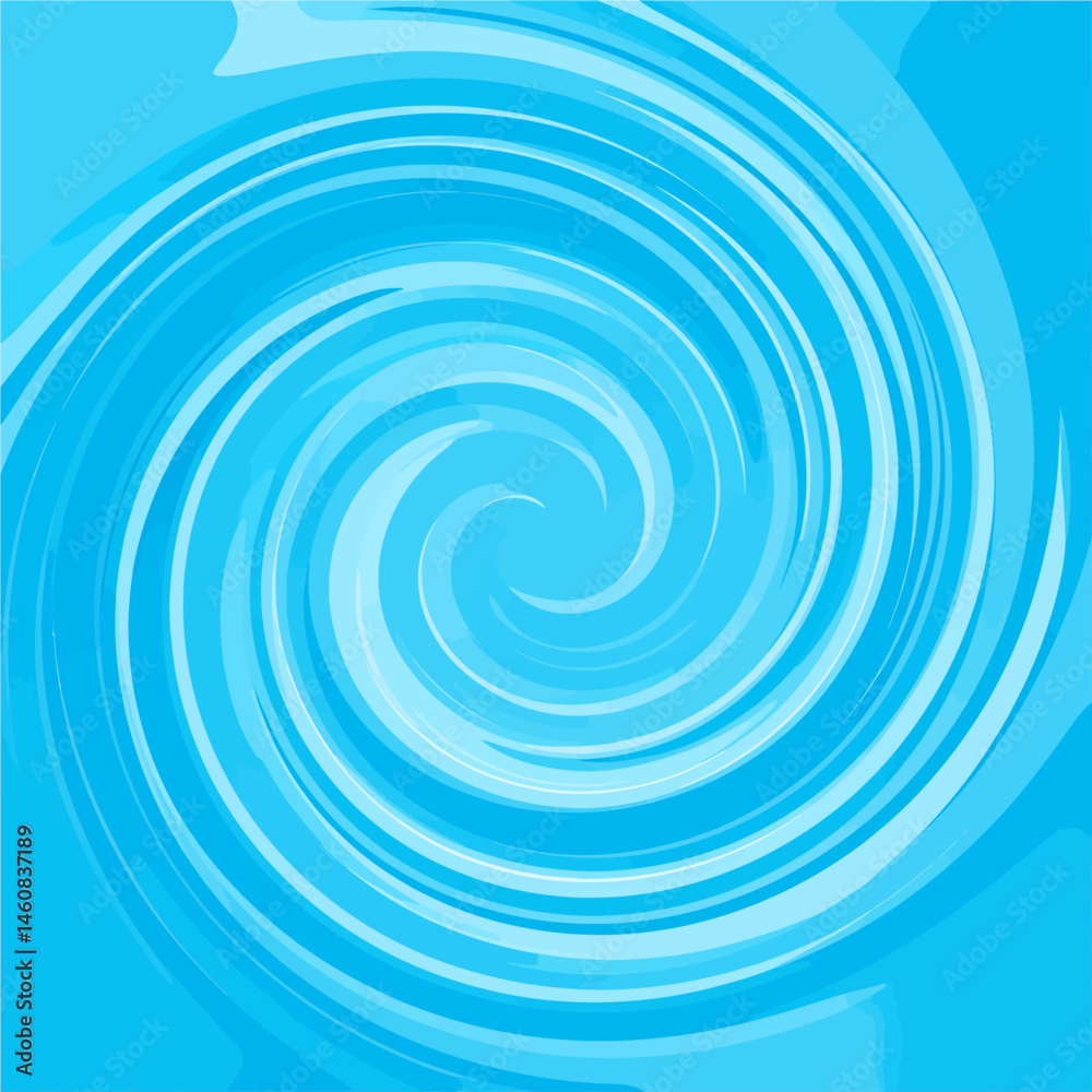 Poster blue swirling vortex background illustration creates a sense of depth and movement with smooth gradi