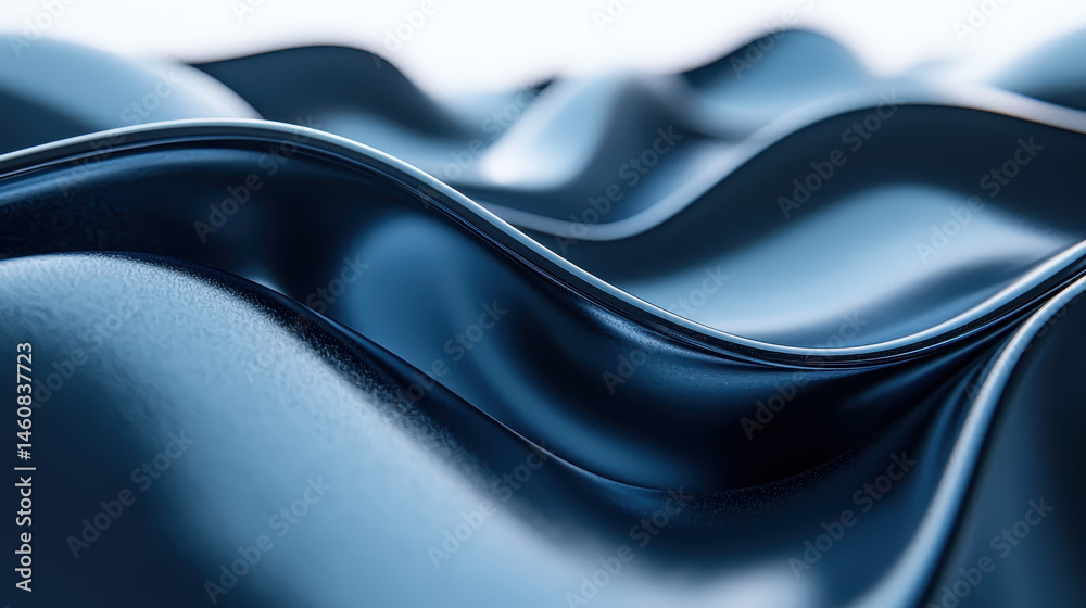 Poster 3d background music visualization with realistic waves in 4k rende showcases the side a of a fluid, 