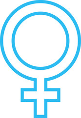 Fototapeta premium Gender symbols. Male, female sex sign gender equality icon in line isolated on transparent background