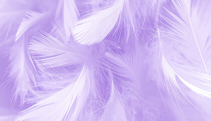 Obraz premium Digital lavender and white soft feathers and fur pattern texture background Pastel purple