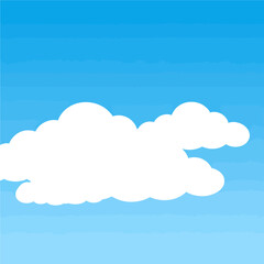 Fototapeta premium Fluffy white cartoon clouds float peacefully in a bright blue sky creating a serene and cheerful backdrop